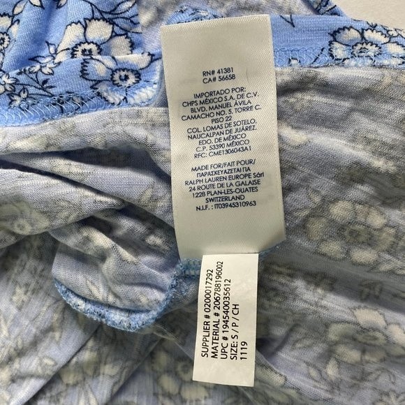 CHAPS Blue Floral Shirt Sz S EUC - Picture 10 of 11